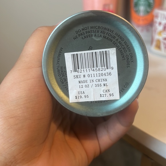 Starbucks 2021 metal recycled lid hot beverage cup - Picture 6 of 7